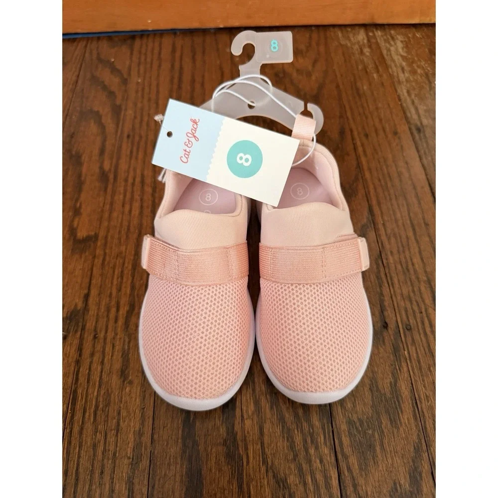 Cat & Jack Unisex Toddler Light Pink Slip-On Water Shoes Size 8 NWOB Mesh Top